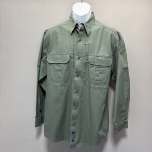 5.11 Tactical Series Green Button Up Long Sleeve Shirt w/ Vented Back Size M